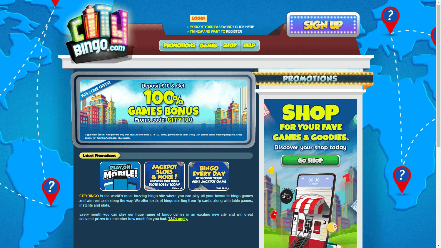 City Bingo Casino Desktop screenshot
